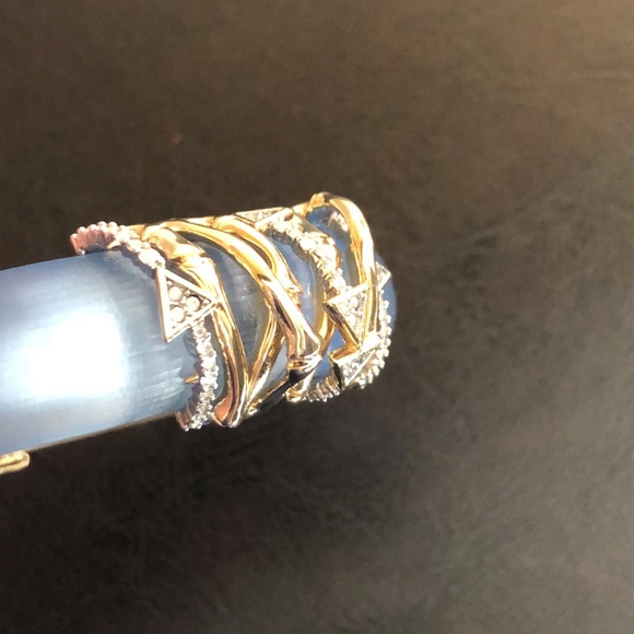Alexis Bittar Lucite Bangle with Crystals - Picture 6 of 9